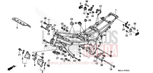 CARROSSERIE DE CHASSIS CBR600FW de 1998